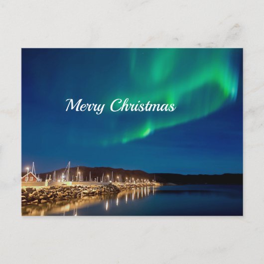 Northern Lights Weihnachten Postkarte (Vorderseite)