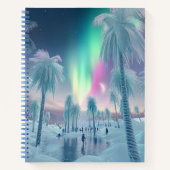 Northern Lights Winter Wonderland Notebook Notizblock (Vorderseite)