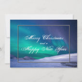 Northern Lights with Santa and Sleigh your photo Ankündigung (Rückseite)