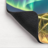 Northern Lights Xmas Bell Gift Box Snow Mousepad (Ecke)