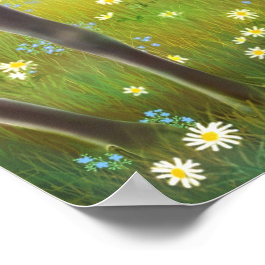 Northern Moose Family Poster (Ecke)