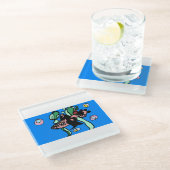 Northern Pike art  Glasuntersetzer (Schrägansicht)