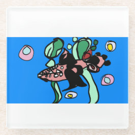 Northern Pike art  Glasuntersetzer