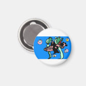 Northern Pike art  Magnet (Vorderseite/Rückseite)