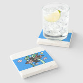 Northern Pike art  Steinuntersetzer (Seitenansicht)