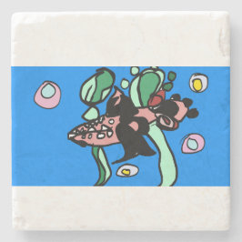 Northern Pike art  Steinuntersetzer