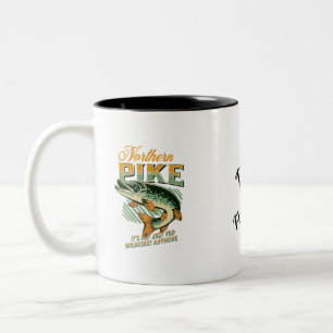 Northern Pike Fishermans Personalisiert Zweifarbige Tasse