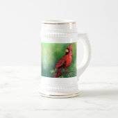Northern Red Kardinal Beer Stein Bierglas (VorderseiteRechts)