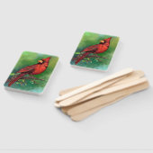 Northern Red Kardinal Bird Hand Fan Fächer (Non-assembled)