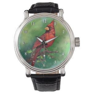 Northern Red Kardinal Bird Watch Armbanduhr
