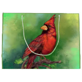 Northern Red Kardinal Gift Bag Große Geschenktüte (Rückseite)