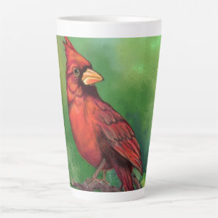 Northern Red Kardinal Latte Tasse