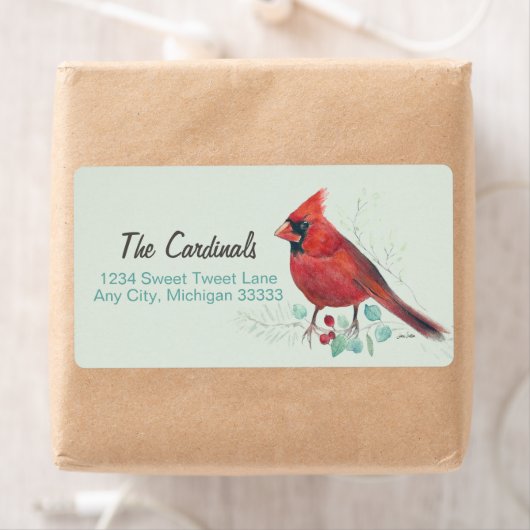 Northern Red Kardinal Watercolor Art (Insitu)