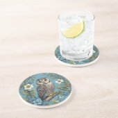 Northern Saw-Whet Owl William Morris Inspiriert Getränkeuntersetzer (Seite)