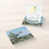 Northern Shrike Glasuntersetzer (Schrägansicht)