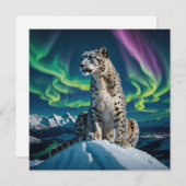 “Northern Sky Wanderer” – Snow Leopard Portrait Save The Date (Vorne/Hinten)