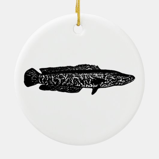 Northern Snakehead Keramik Ornament (Hinten)