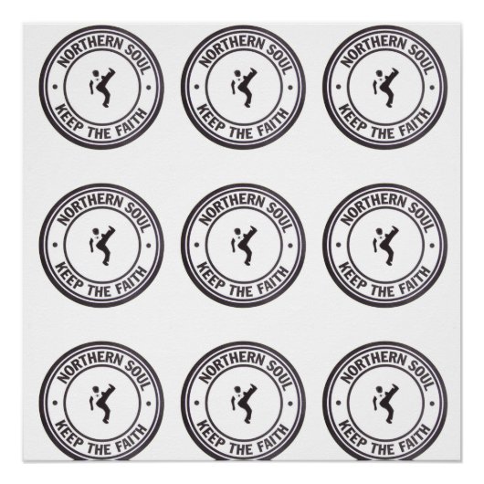 Northern Soul Behielt The Faith Slogans & Dancer Poster (Vorderseite)