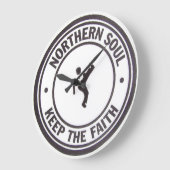 Northern Soul Keep The Faith Slogans & Dancer Große Wanduhr (Winkel)