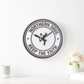 Northern Soul Keep The Faith Slogans & Dancer Große Wanduhr (Zuhause)