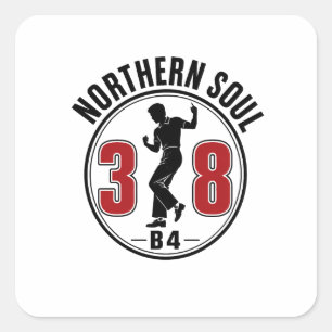 Northern Soul Quadratischer Aufkleber