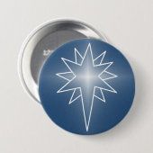 Northern Star Weihnachtsschaltfläche, Royal Blue Button (Vorne & Hinten)
