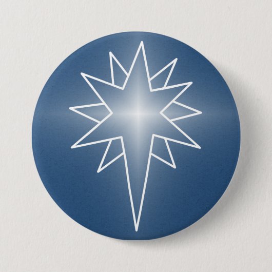 Northern Star Weihnachtsschaltfläche, Royal Blue Button (Vorderseite)