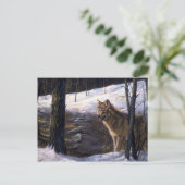 Northern Timber Wolf Postkarte (Stehend Vorderseite)