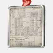 Northerneastern Teil von Indianapolis Silbernes Ornament (Links)