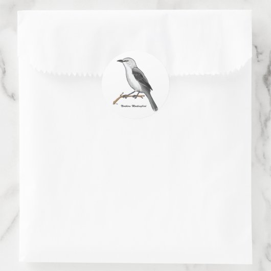 NORTHERTH MOCKINGBIRD RUNDER AUFKLEBER (Tasche)
