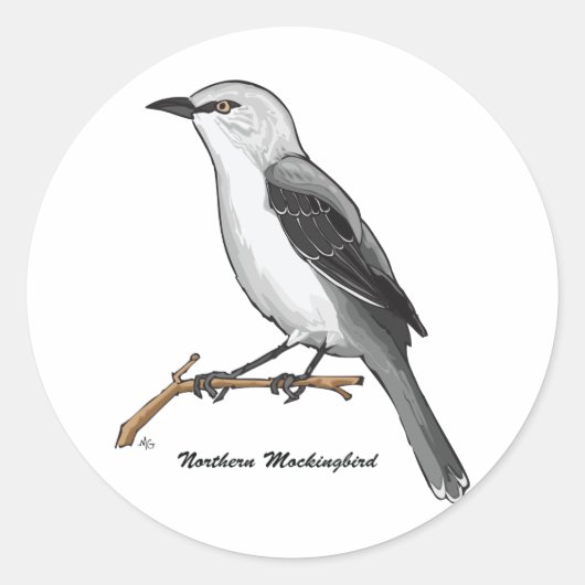 NORTHERTH MOCKINGBIRD RUNDER AUFKLEBER (Vorderseite)