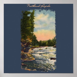 Northland Rapids Painted Poster