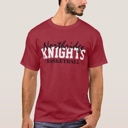 Northridge Basketball personalisiertes LS-T-Shirt T-Shirt (Vorderseite)