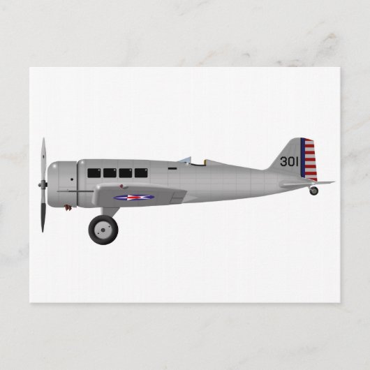 Northrop Y1C-19 Alpha Postkarte (Vorderseite)