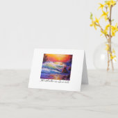 Northshore Oahu Sonnenuntergang-ursprüngliche Karte (Gelbe Blume)