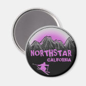 Northstar California lila Themenskifahrer Magnet (Vorderseite/Rückseite)