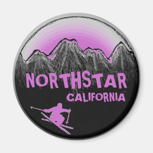 Northstar California lila Themenskifahrer Magnet