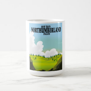 Northumberland England Reiseplakat Kaffeetasse