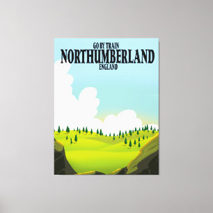 Northumberland England Reiseplakat Leinwanddruck