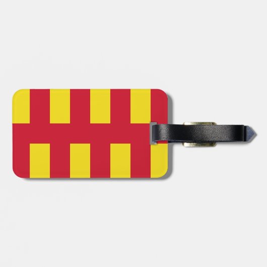 Northumberland-Gepäckanhänger mit Lederband Gepäckanhänger (Rückseite horizontal)