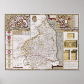 Northumberland, Gravur von Jodocus Hondius Poster (Vorne)