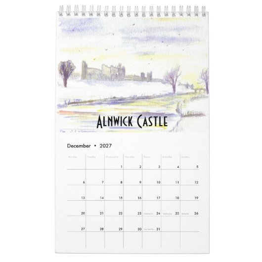 Northumberland Kalender 2019 (Dez 2027)