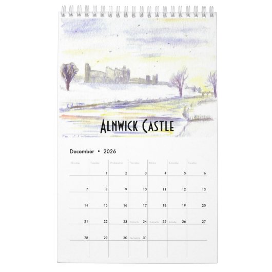 Northumberland Kalender 2019 (Dez 2026)