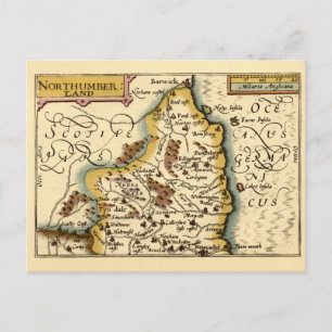 Northumberland Landkreis England Alte antike Karte