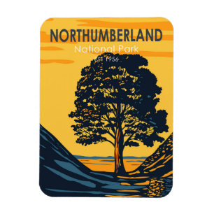 Northumberland Nationalpark England Vintag Magnet