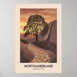 Northumberland Nationalpark modernes Reiseposter Poster