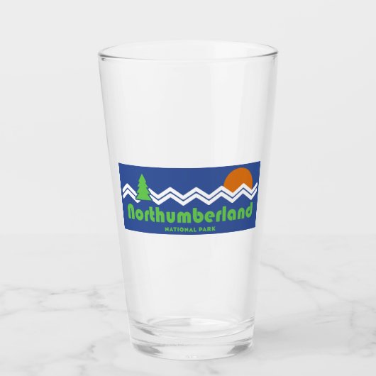 Northumberland Nationalpark Retro Glas (Vorderseite)