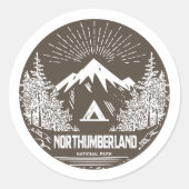 Northumberland Nationalpark Runder Aufkleber (Vorderseite)