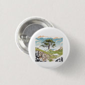 Northumberland Nationalpark Sycamore Gap Tree Button (Vorne & Hinten)