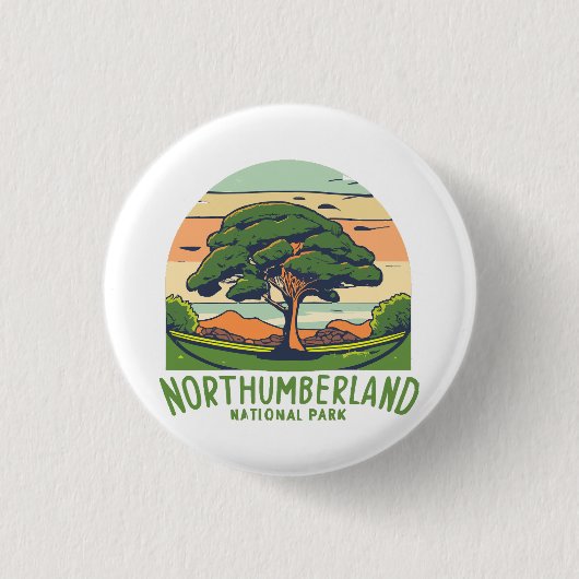 Northumberland Nationalpark Sycamore Gap Tree Eng Button (Vorderseite)